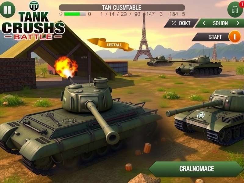 Tank Crush India Battle gameplay screenshot showing tank combat